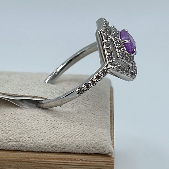Bomb Party Ring UNSPOKEN DREAMS RBP5499 Lavender Ice Crystal/Rhodium NWT&BAG - Picture 2 of 3